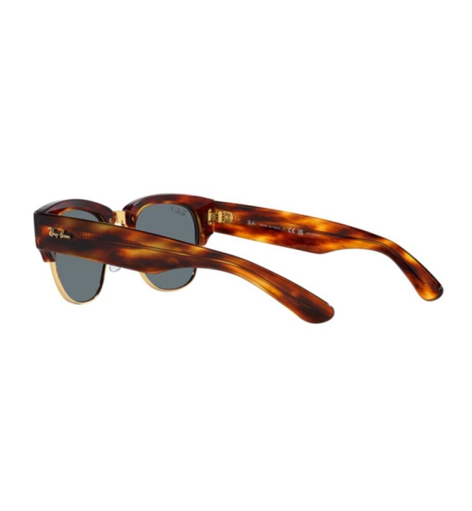Mega Clubmaster Sonnenbrille - Poliert mit Havana-Streifen und Dunkelblau