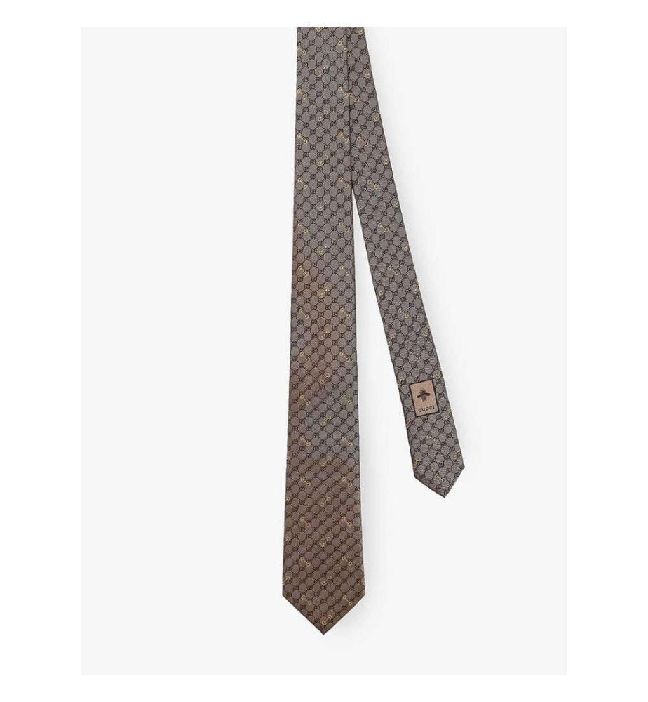 Cravate en soie - sable/marron clair