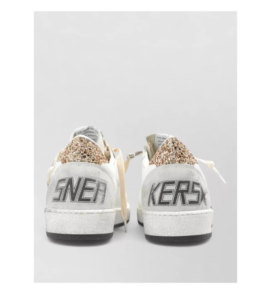 Baskets Ball Star - Blanc Noir Or Glace