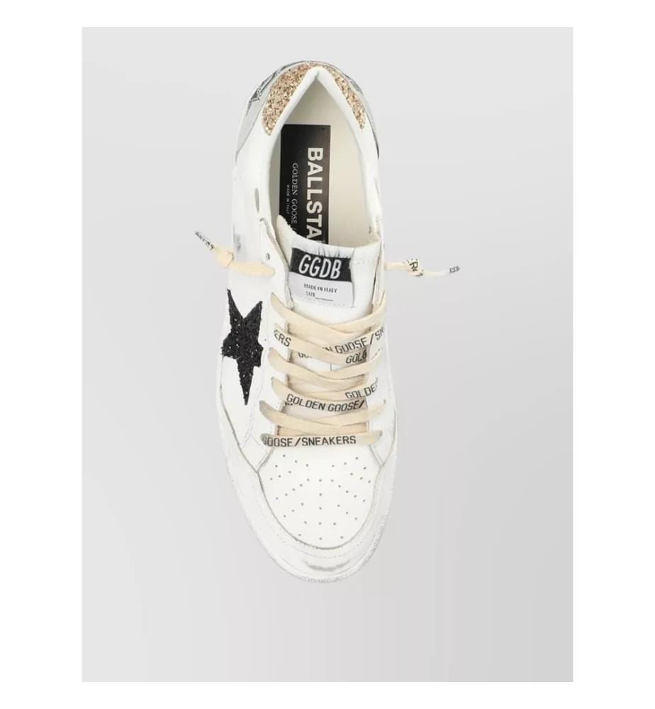 Baskets Ball Star - Blanc Noir Or Glace