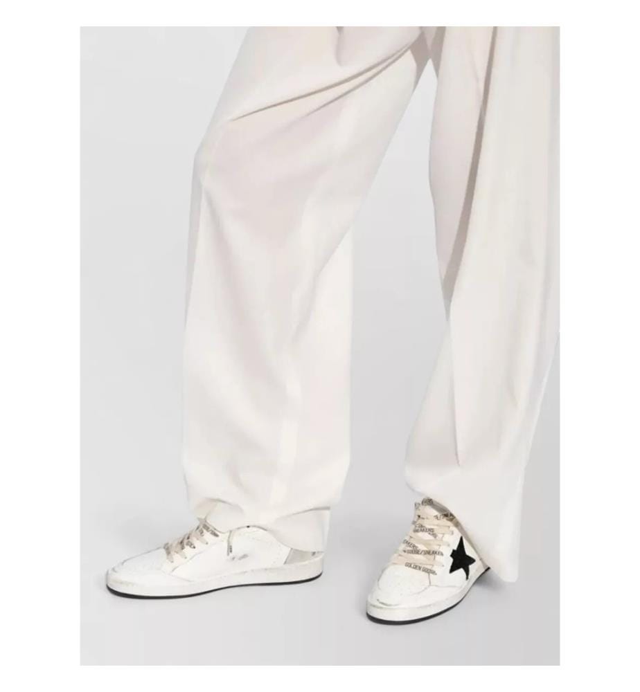 Baskets Ball Star - Blanc Noir Or Glace