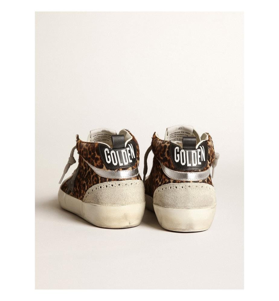 WoMid Star Sneakers - Leopard und Schwarz