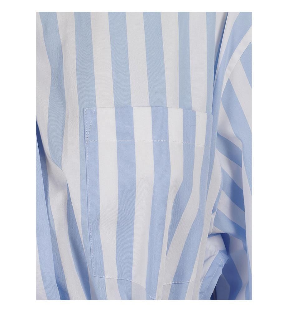 Gestreiftes Hemd – Hellblau