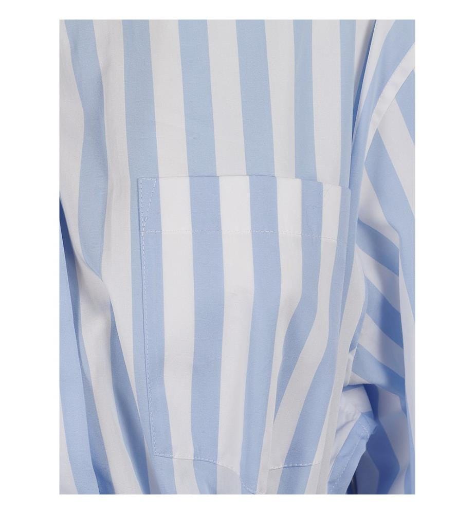 Gestreiftes Hemd – Hellblau