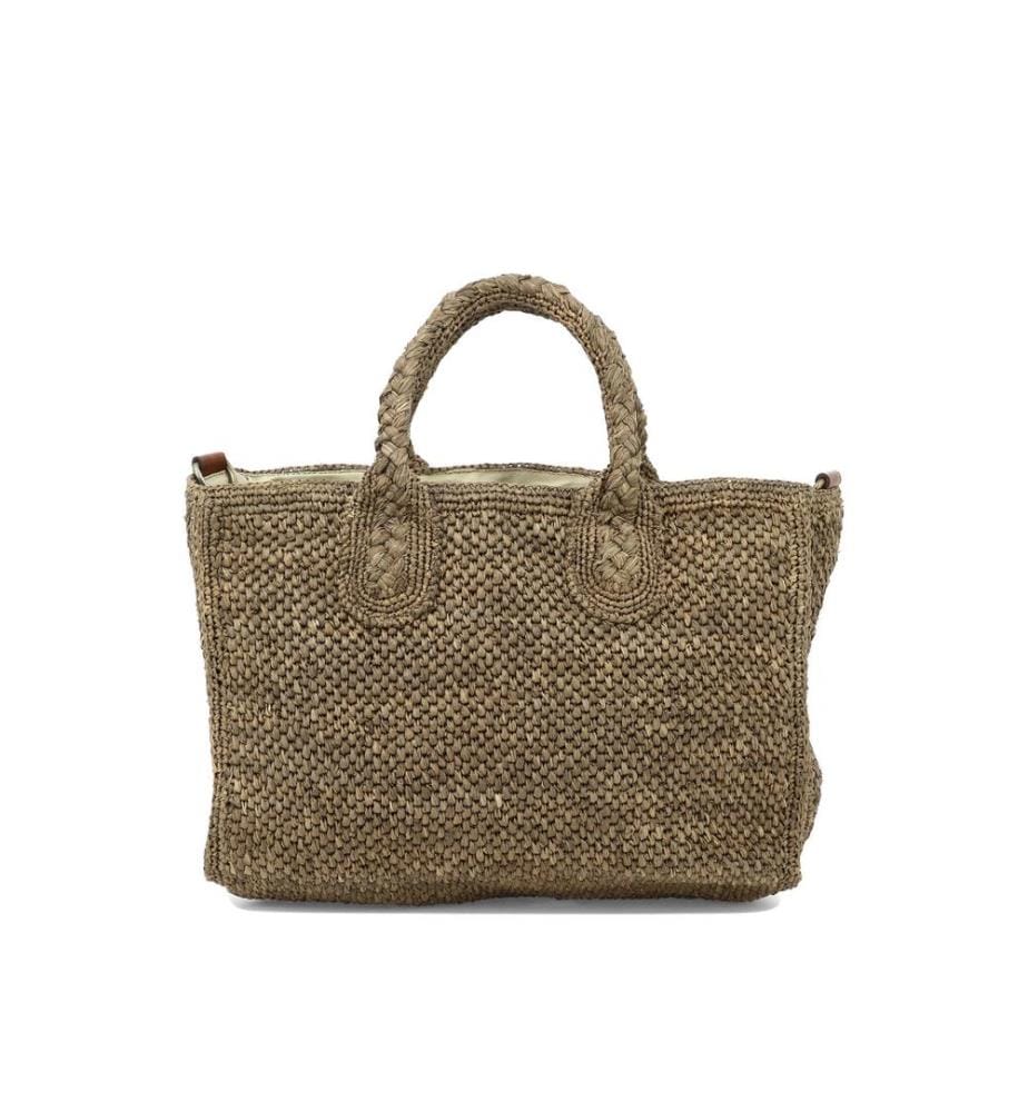 RARY Dark Tea Raffia rectangular bag - Brown