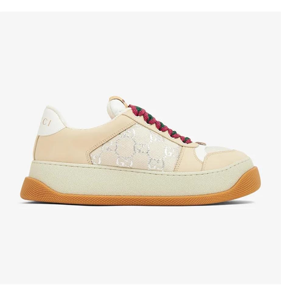 Screener GG Sneakers - White and Beige
