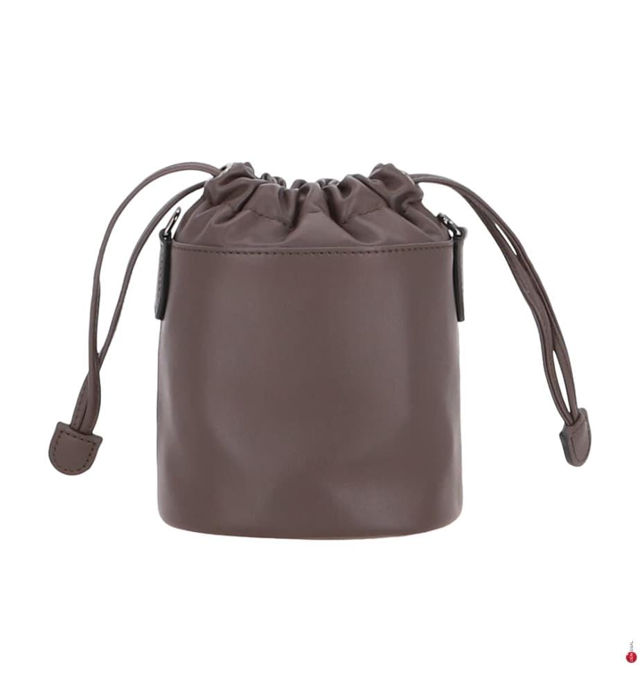 XS Le Pliage Xtra Leather bucket bag - Moka