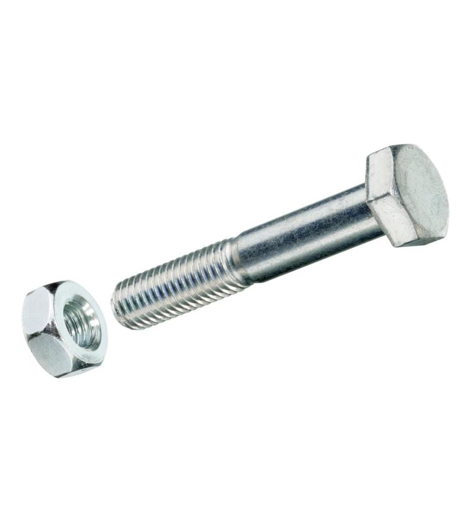 FTM - Vis à tête hexagonale M 6 x 40 mm avec écrous Acier inoxydable, 2 pièces