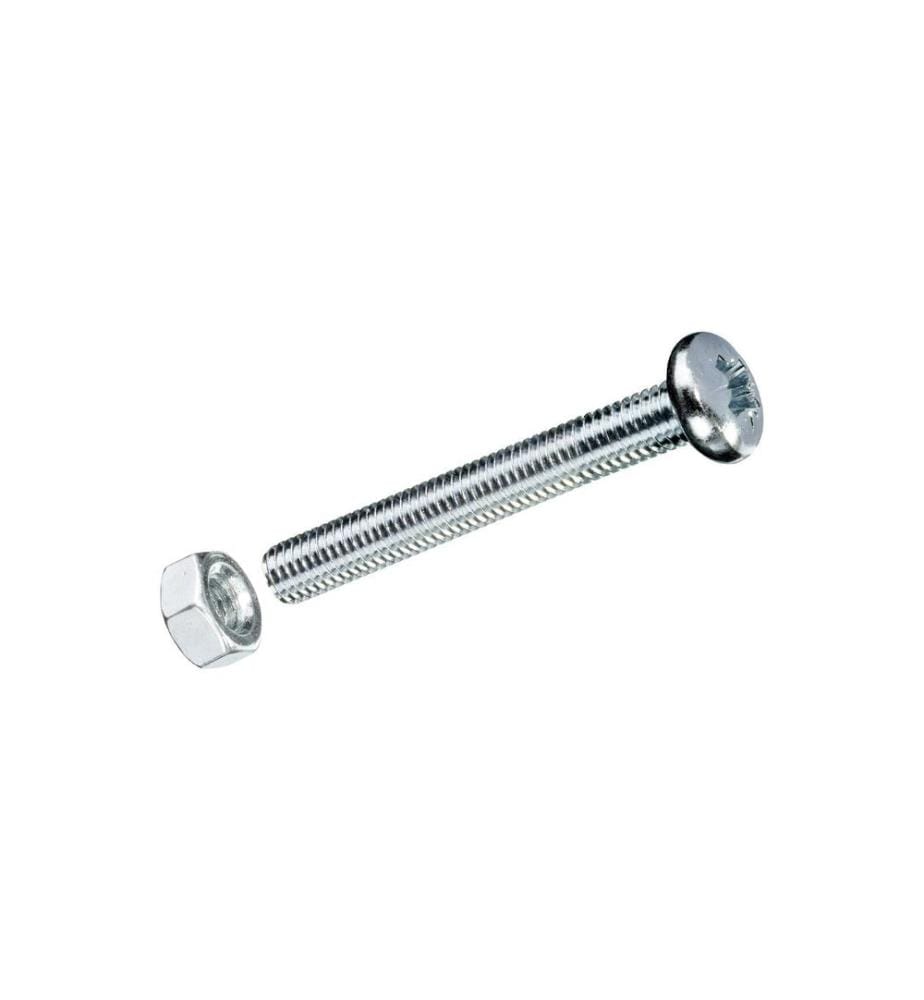 FTM - Vis métriques M 5 x 16 mm, avec écrous, Acier, 8 pièces