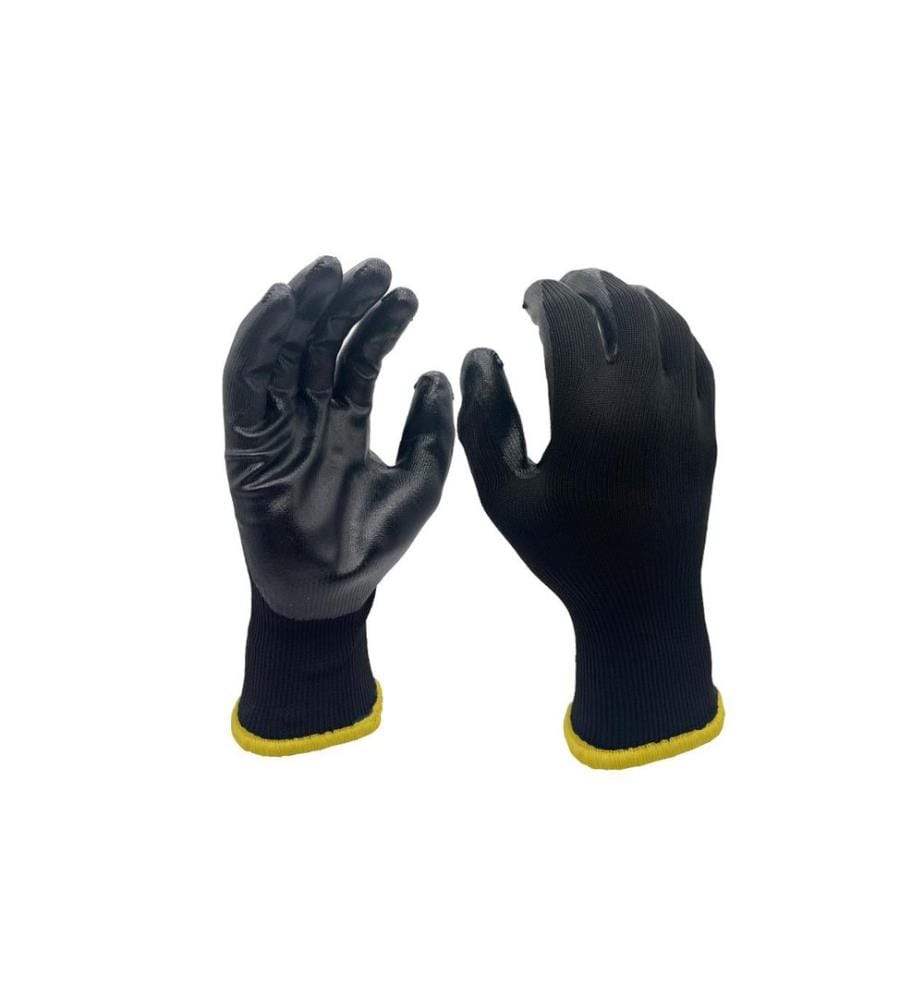 FTM - Arbeitshandschuh Polyester, M, Schwarz, 1 Stück