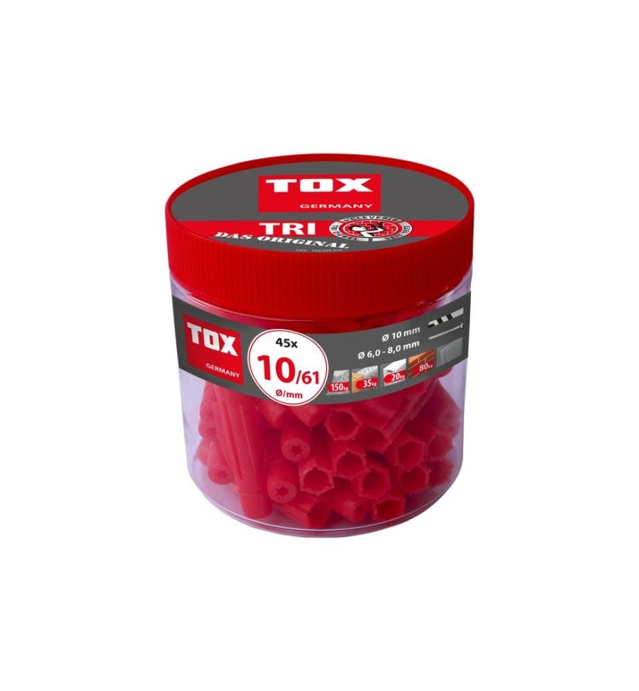 TOX-DÜBEL - Chevilles à usage multiple Tri 10x61 mm, peut à 45 Pièce/s