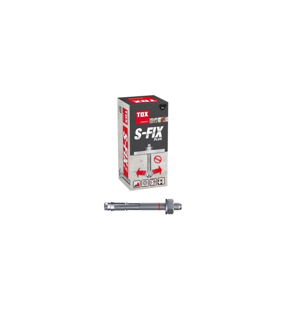 TOX-DÜBEL - Ancoraggio a cuneo S-Fix Plus M10 x 140/60+73 mm (25 pièces)