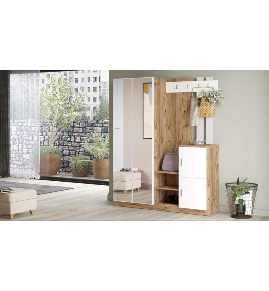 Halle Stand - Atlantic Pine White