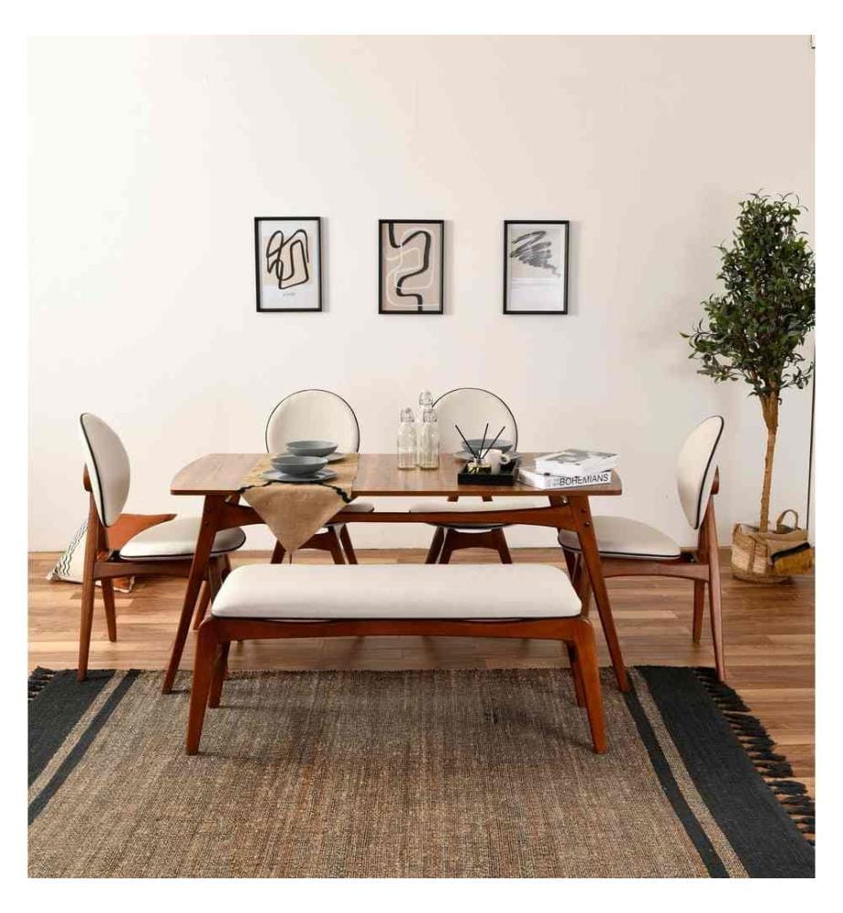 Lot de  6 pièces Table  et Chaises -