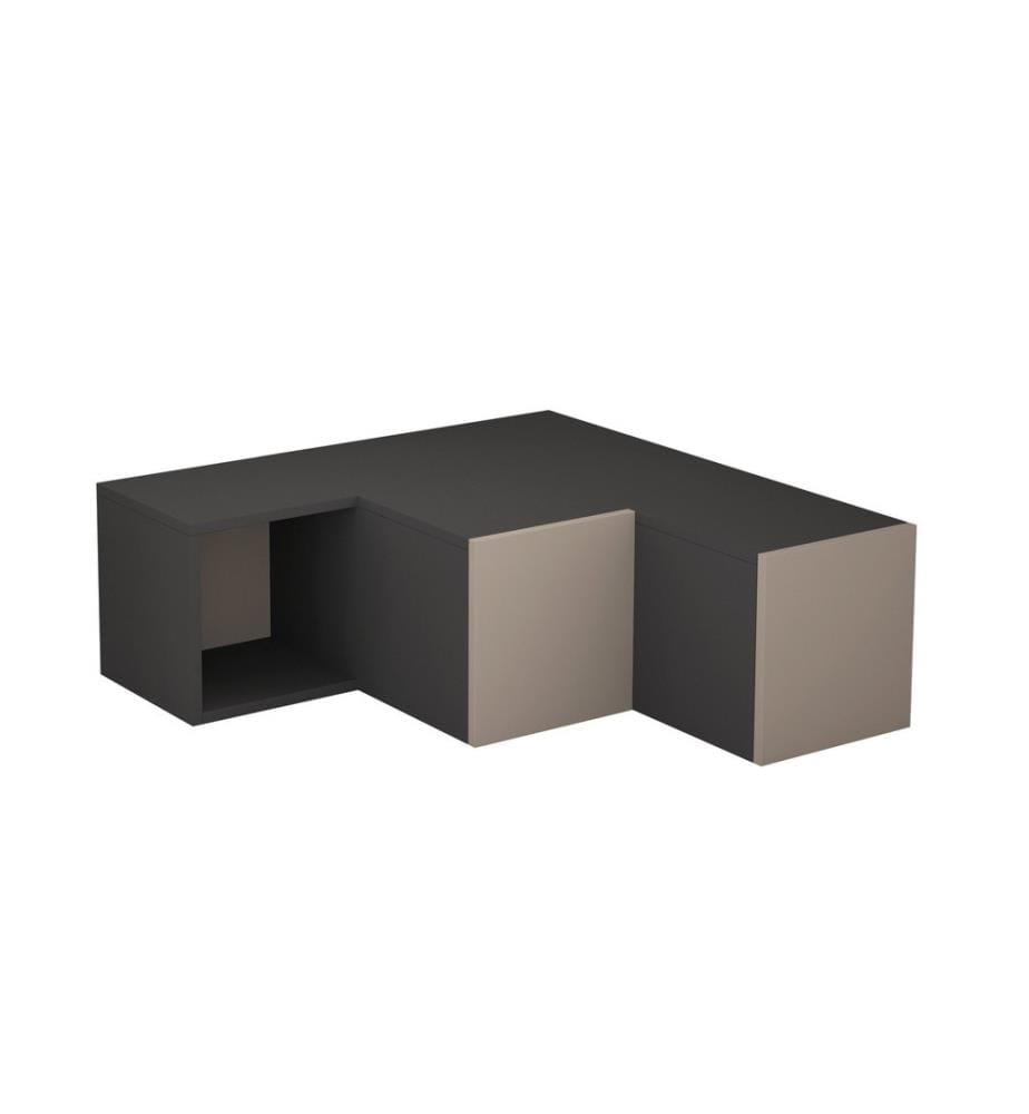 TV-Möbel - Compact Anthrazit und Hellbraun