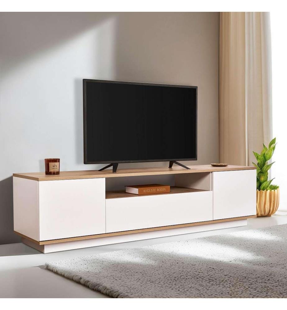 TV-Möbel - Veramont Weiss Eiche Cadiz