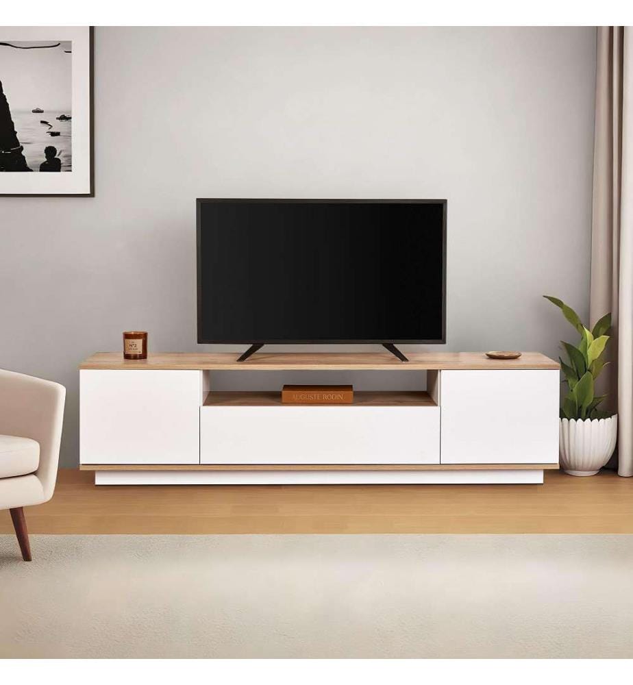 TV-Möbel - Veramont Weiss Eiche Cadiz
