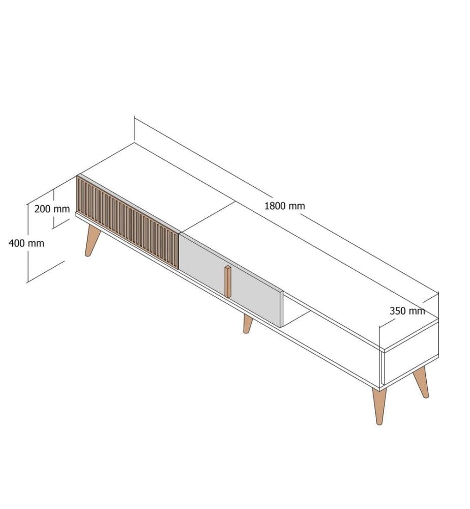 TV cabinet - walnut