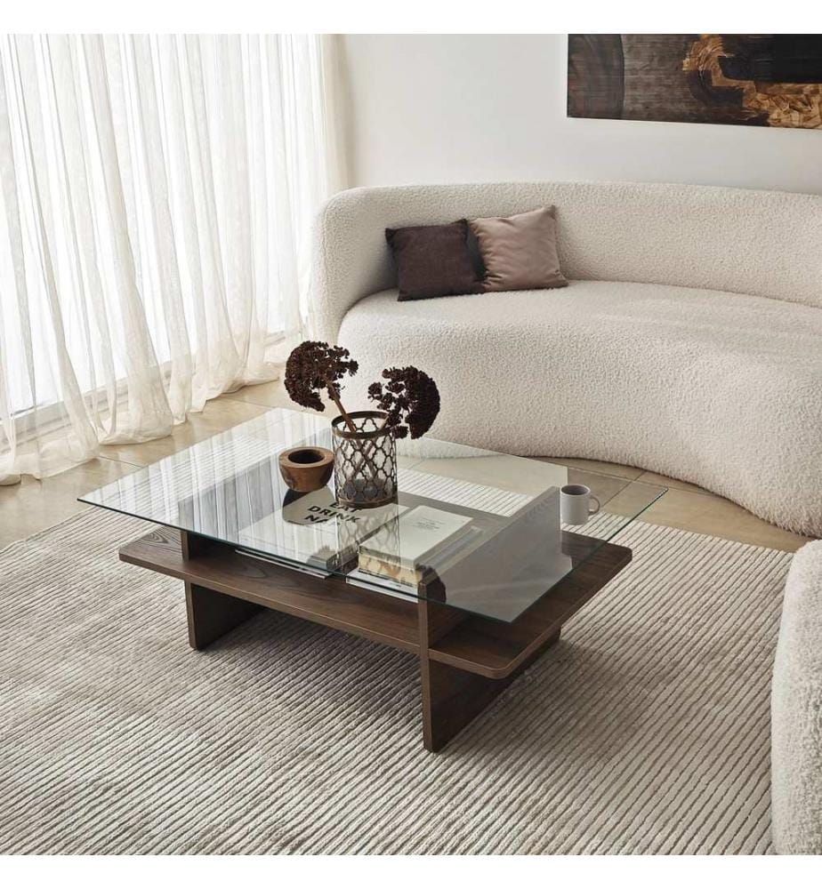 Table basse – Noyer Pin Massif