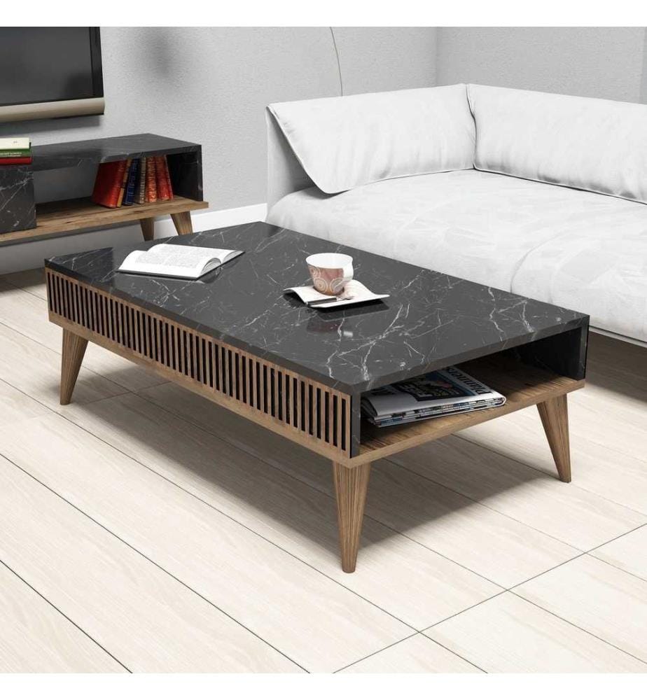 Table basse - noyer noir
