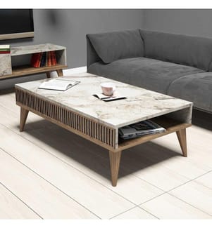 Coffee table - noyer blanc