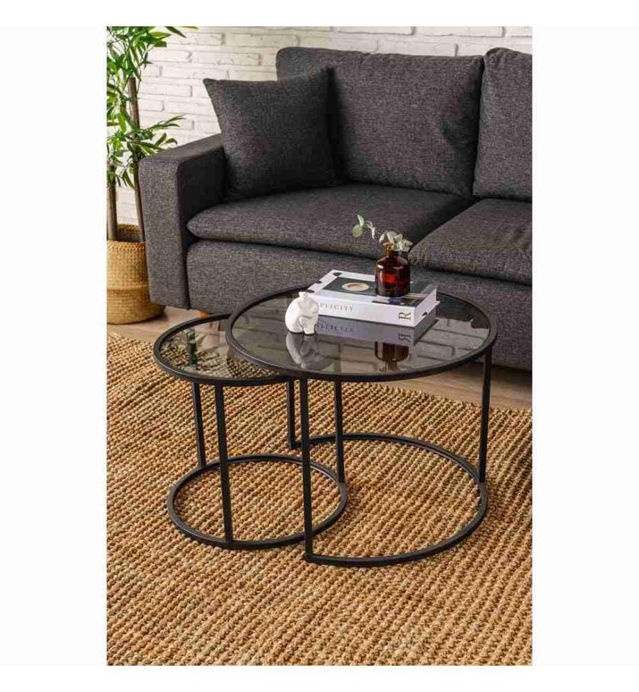 Couchtisch-Set - Schwarz