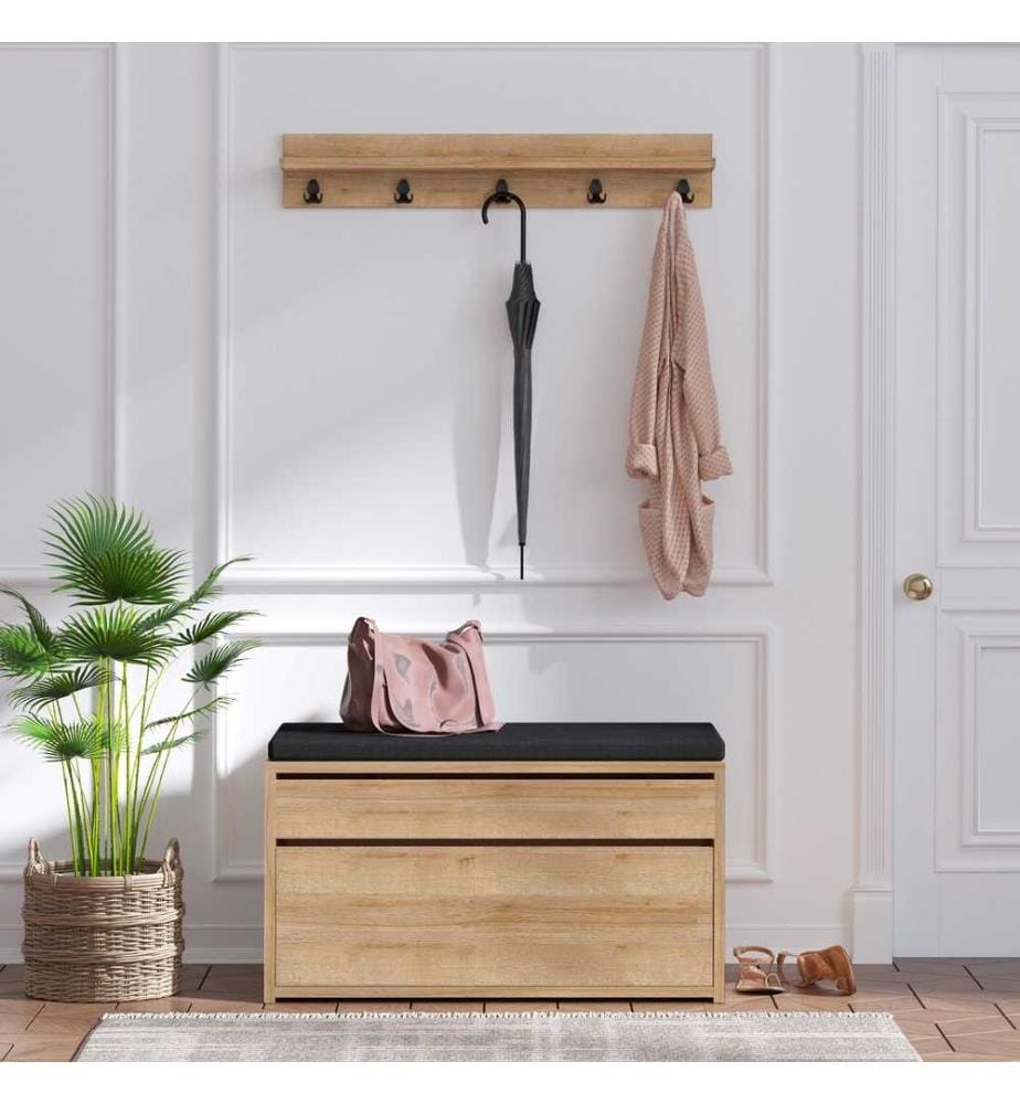 Hall Stand - Black Oak