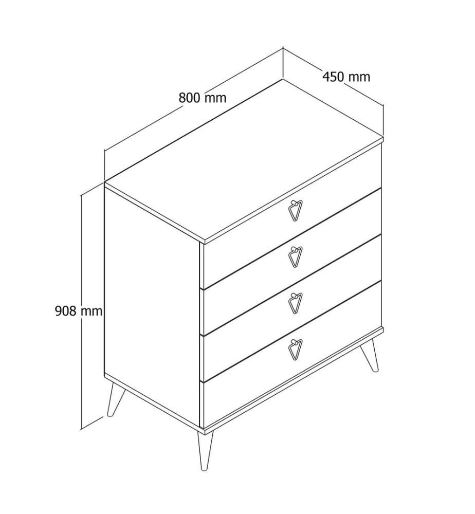 Schubladenbox - Eiche
