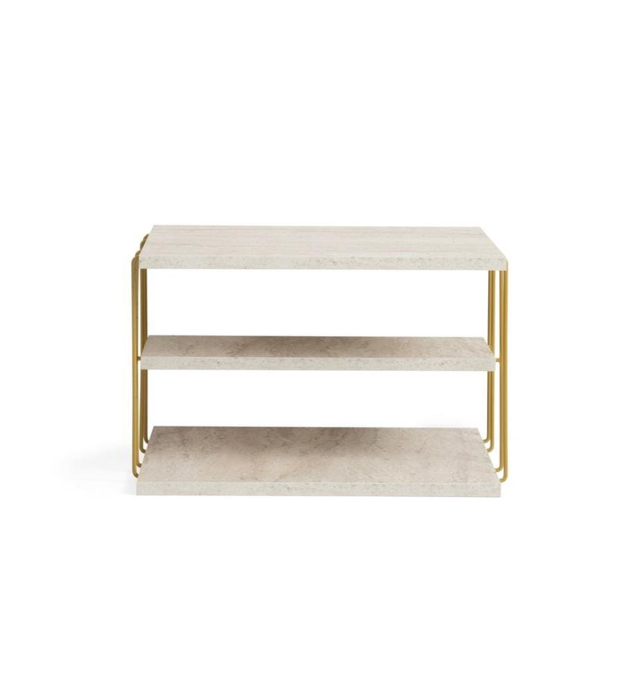 Side table - Travertin Doré