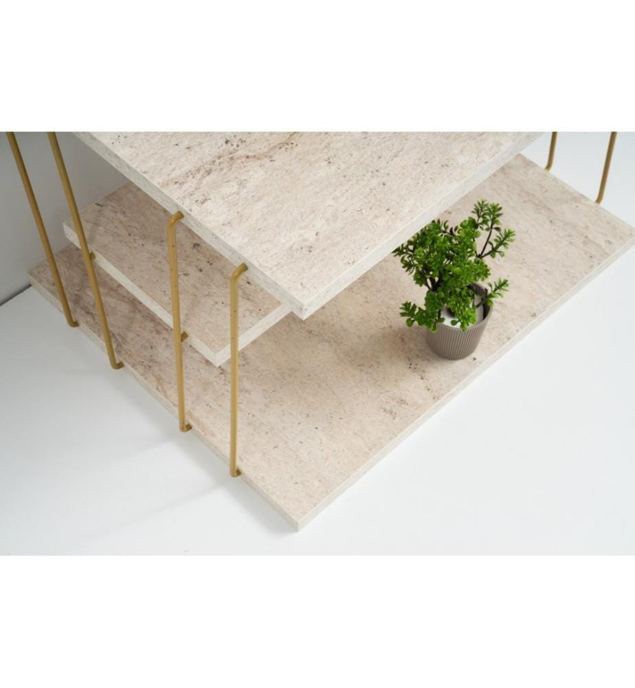Side table - Travertin Doré