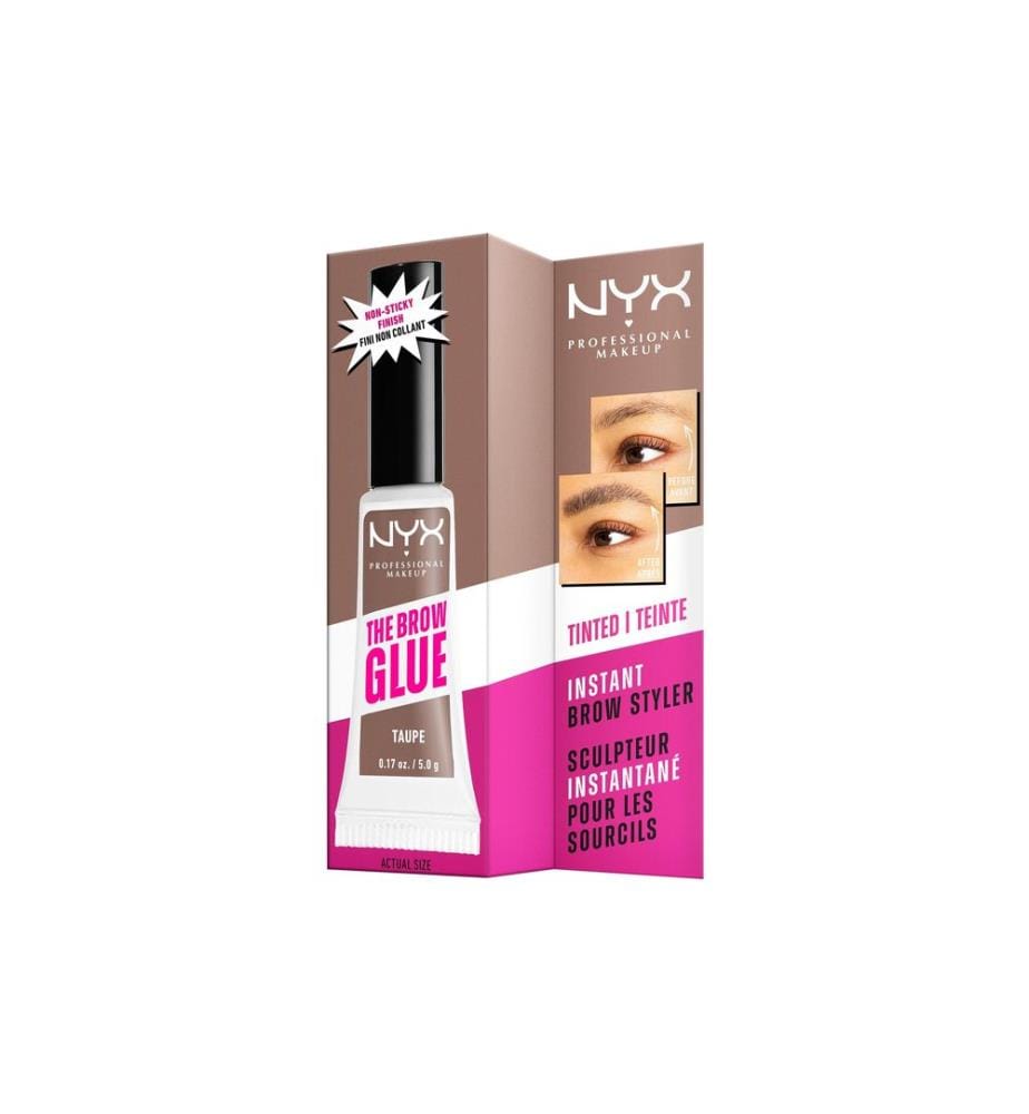 NYX Professional Makeup - The Brow Glue Instant Brow Styler Gel pour sourcils 02 Taupe Blond 02 Taupe