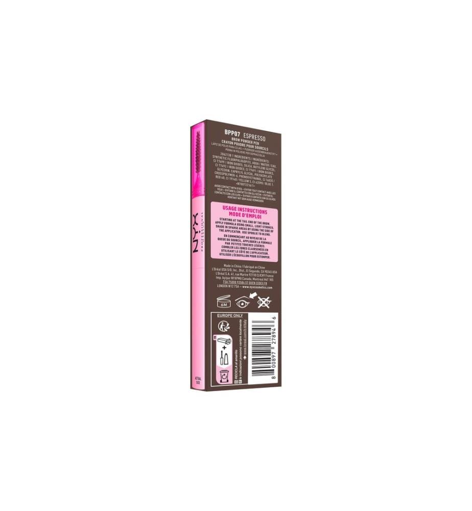NYX Professional Makeup Crayon à sourcils Fluff and Snatch 07 Espresso
