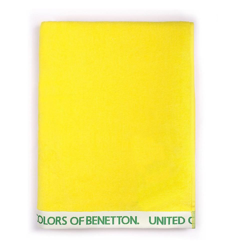 Serviette de Plage 90 x 160cm 380Gsm Velours Jaune