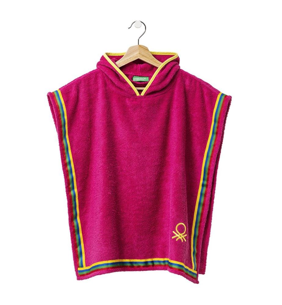 Peignoir poncho garçon 7-14 ans - Rose