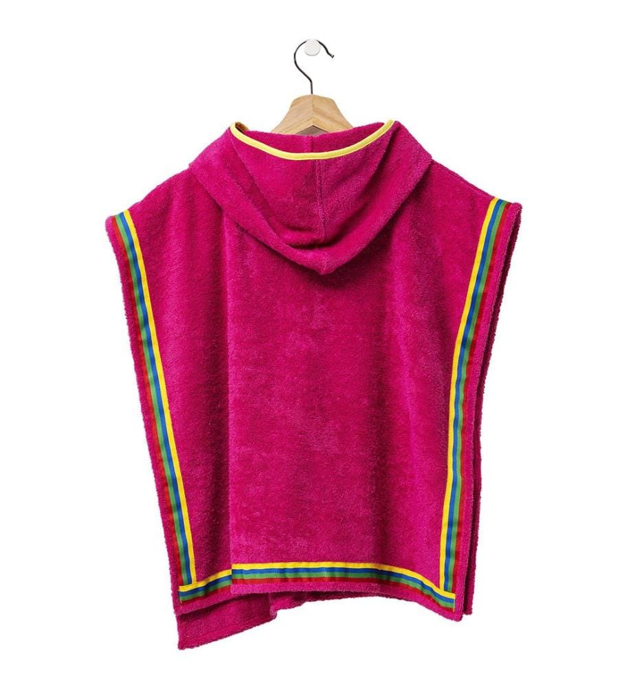 Peignoir poncho garçon 7-14 ans - Rose