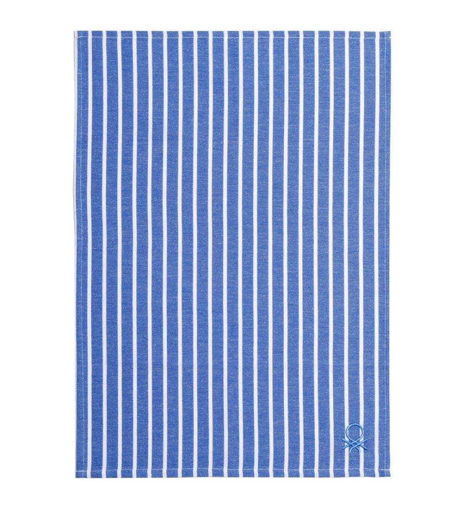 Set di 3 asciugamani e strofinacci (1 asciugamano in spugna 50x50cm + 2 tovaglioli) 100% cotone blu