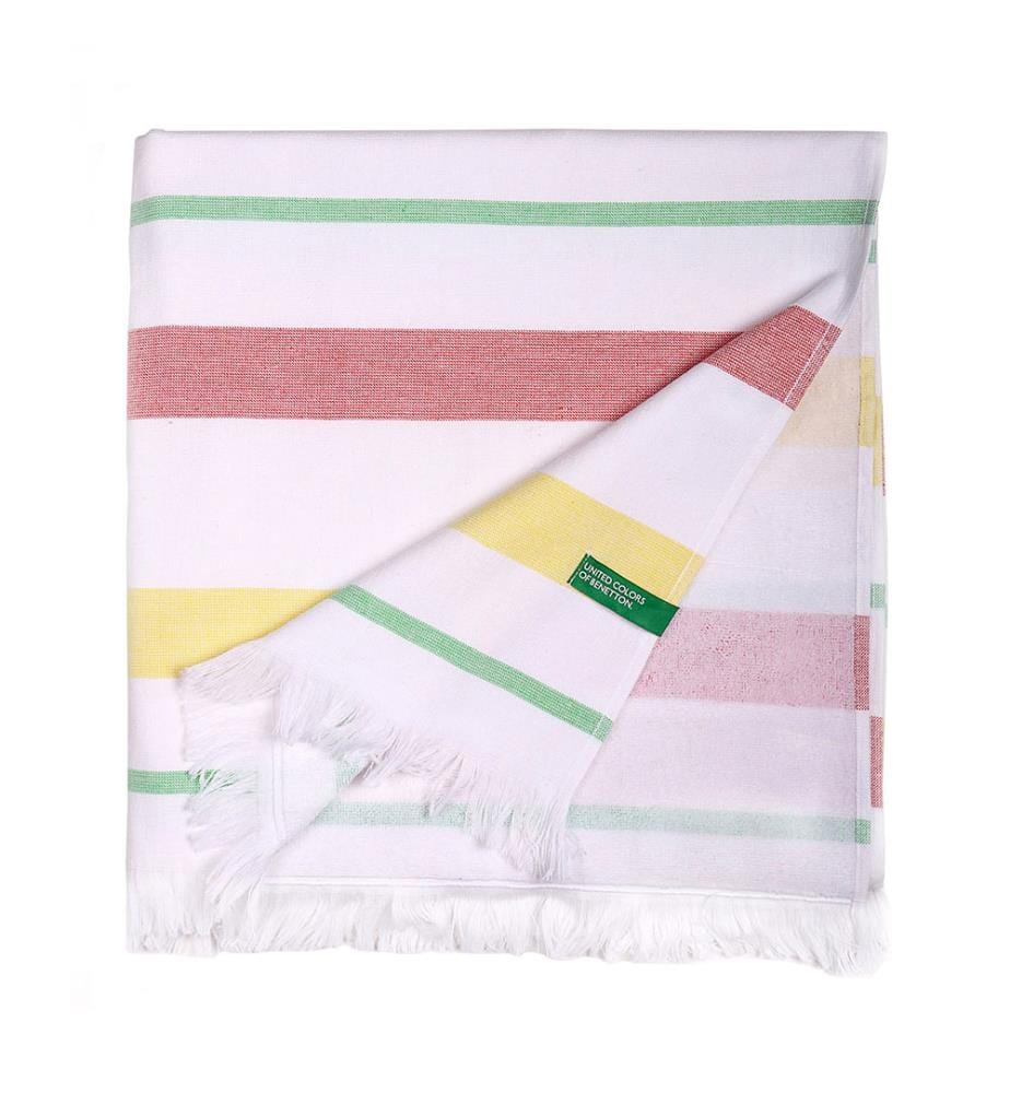 Serviette de Hammam 80 x 165cm 350Gsm Rose, Jaune et Vert Arc-en-Ciel