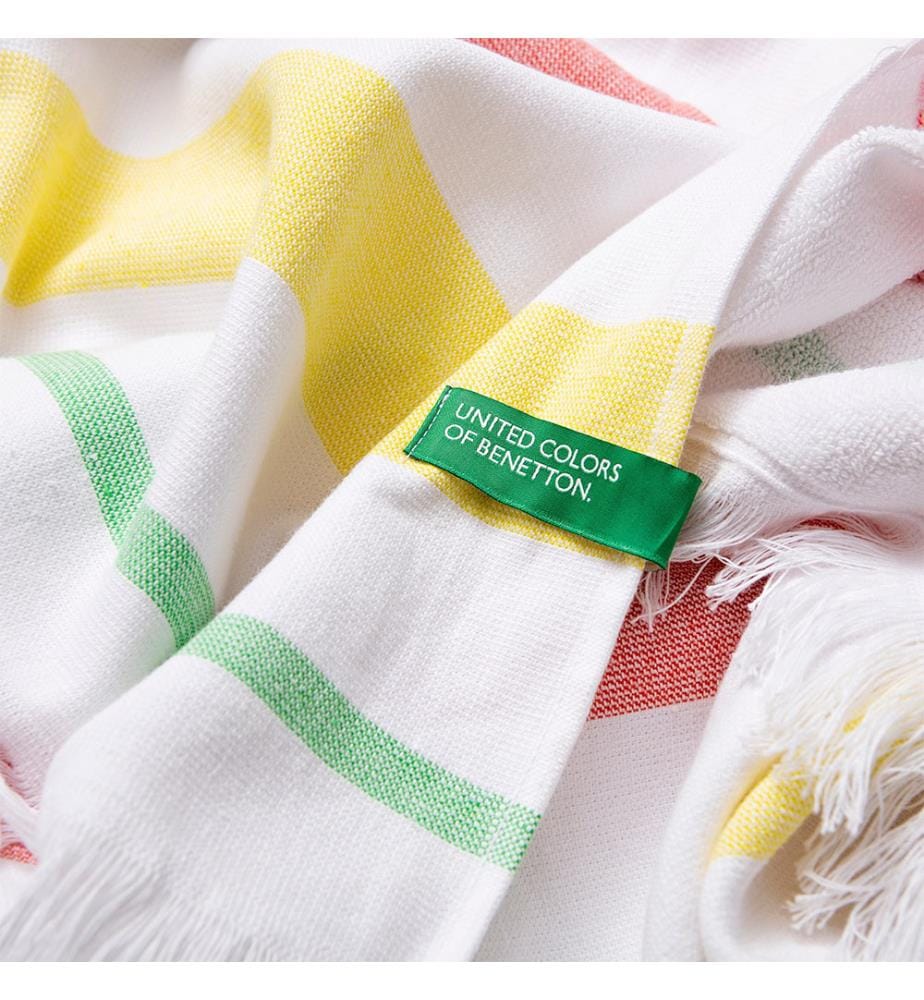 Serviette de Hammam 80 x 165cm 350Gsm Rose, Jaune et Vert Arc-en-Ciel