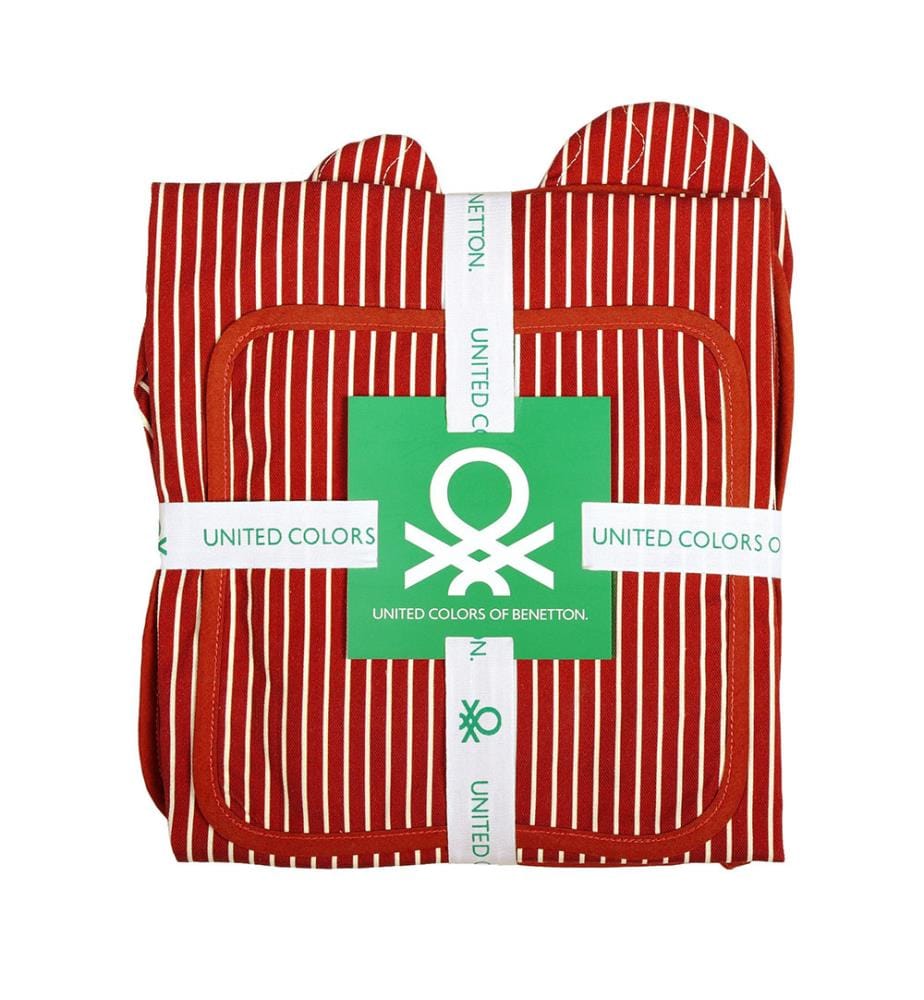 Set di grembiuli 3 pezzi (grembiule + guanto + astuccio) 190g/m², rosso arcobaleno