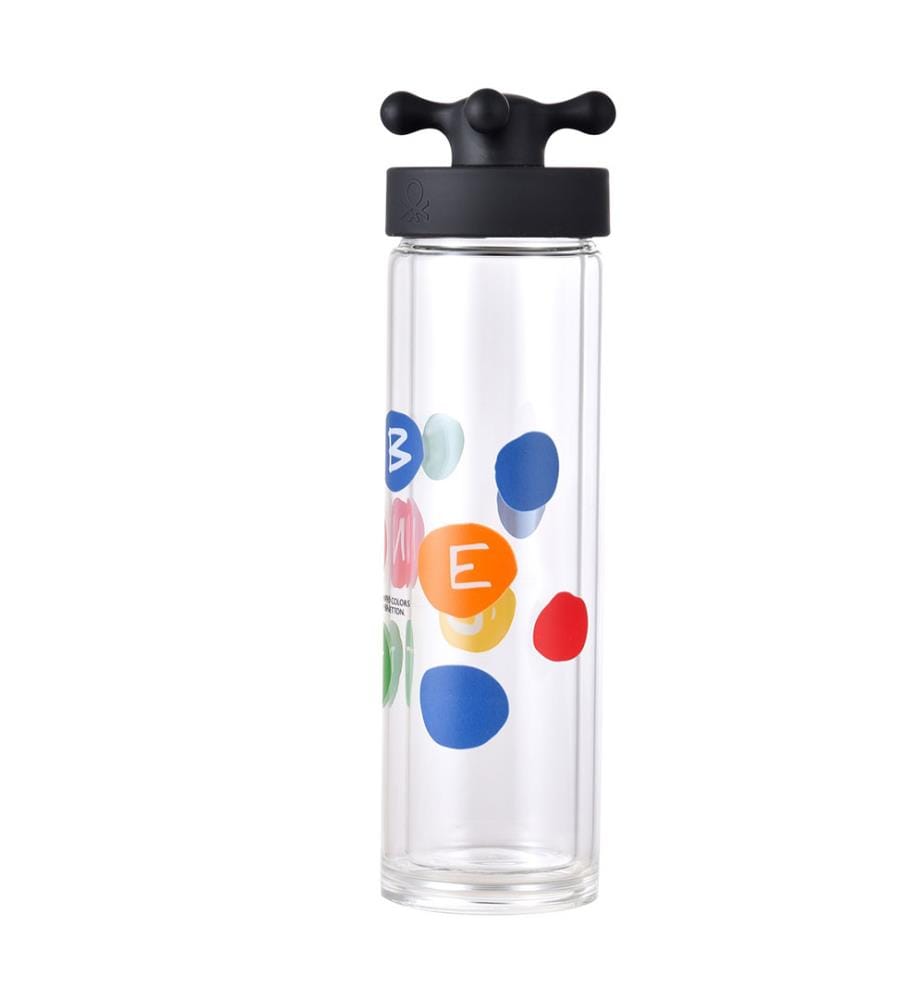 Bouteille d'Eau à Double Paroi Noir et Blanc 350 ml