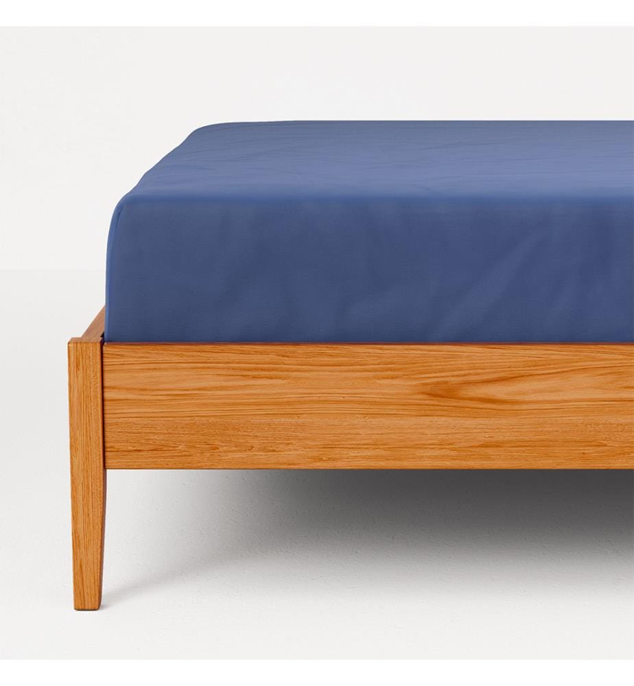 Parure de lit 4 pièces (drap du dessus 260x280 cm + drap du dessous 200x200 cm + 2 taies 50x80 cm) - Rouge et Bleu