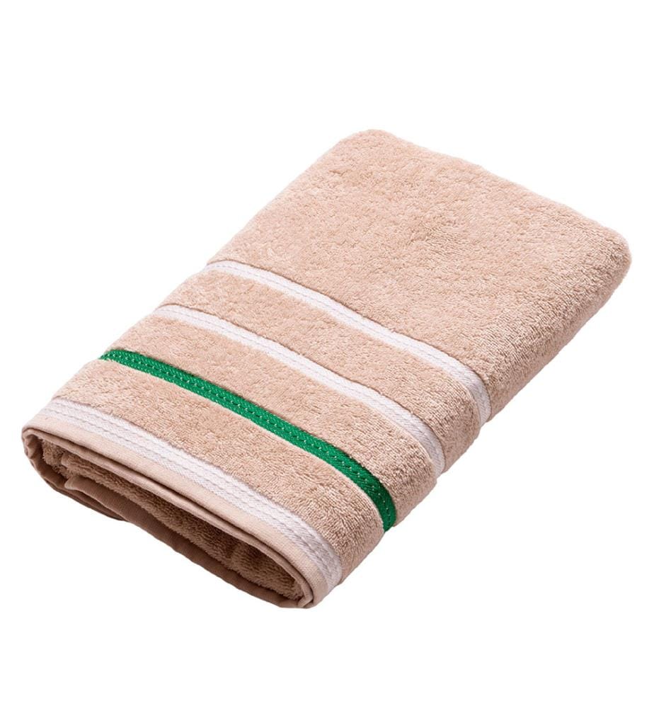 Serviette de Bain 70 x 140cm 450Gms Beige à Rayures