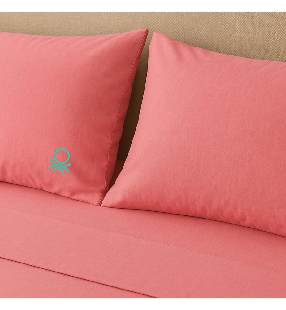 Ensemble de draps 4 PiècesKing : Drap plat (270x280cm avec ourlet simple de 5cm) + Drap-housse (200x200+40cm rabat) + 2 Taies d'oreiller (50x85cm) 100% Coton
