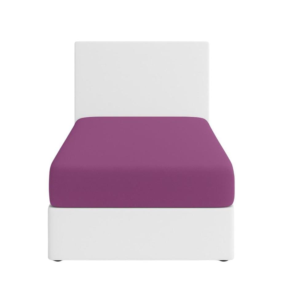Fitted Sheet 100x200cm + 30cm For 90cm Bed In Purple Rainbow Benetton