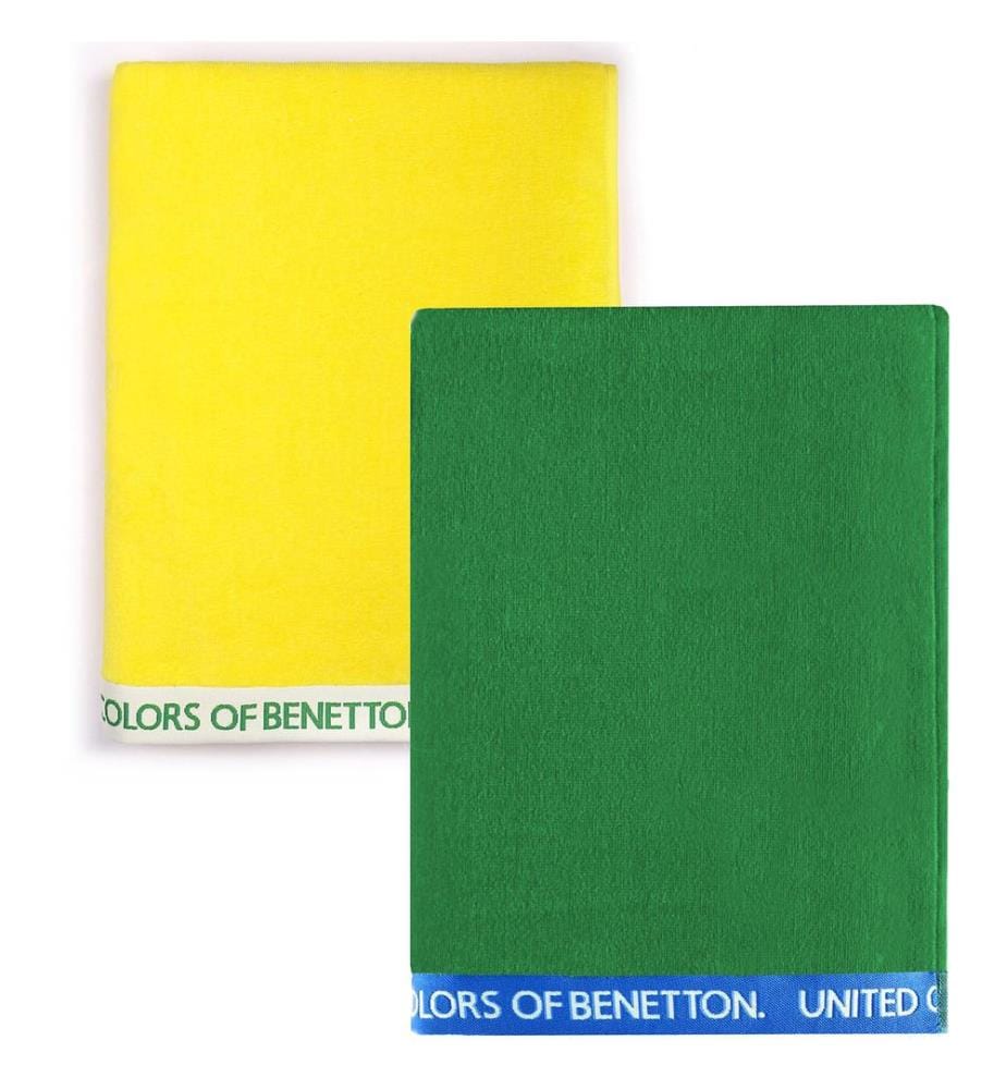 Set di 2 teli da mare Casa Benetton 90x160Cm 380Gsm in velluto 100% cotone