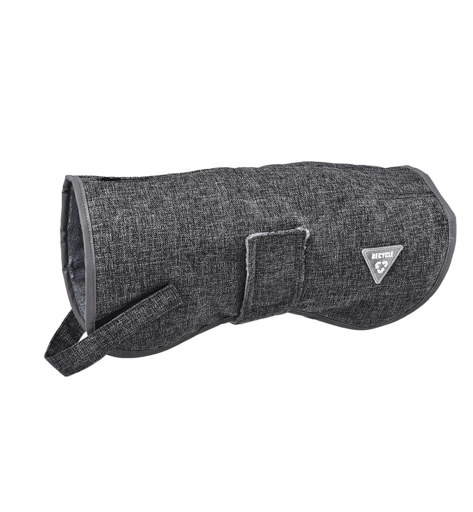 Haustierkorb 50 x 40 x 18cm Grau und Haustiermantel 25cm Schwarz