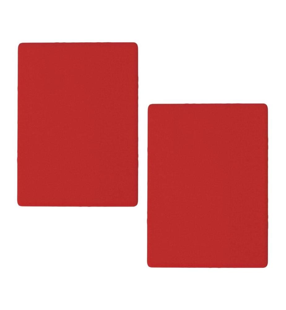 Lot de 2 draps-housses de 160x200cm + 30cm pour un lit de 1.60M en Benetton rouge arc-en-ciel