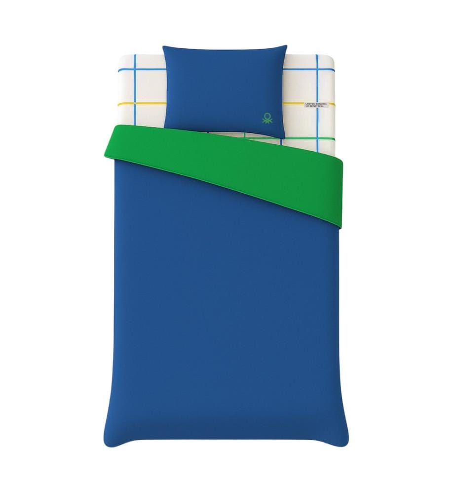 Bettset 90 cm - Wendebett Grün & Blau Rainbow