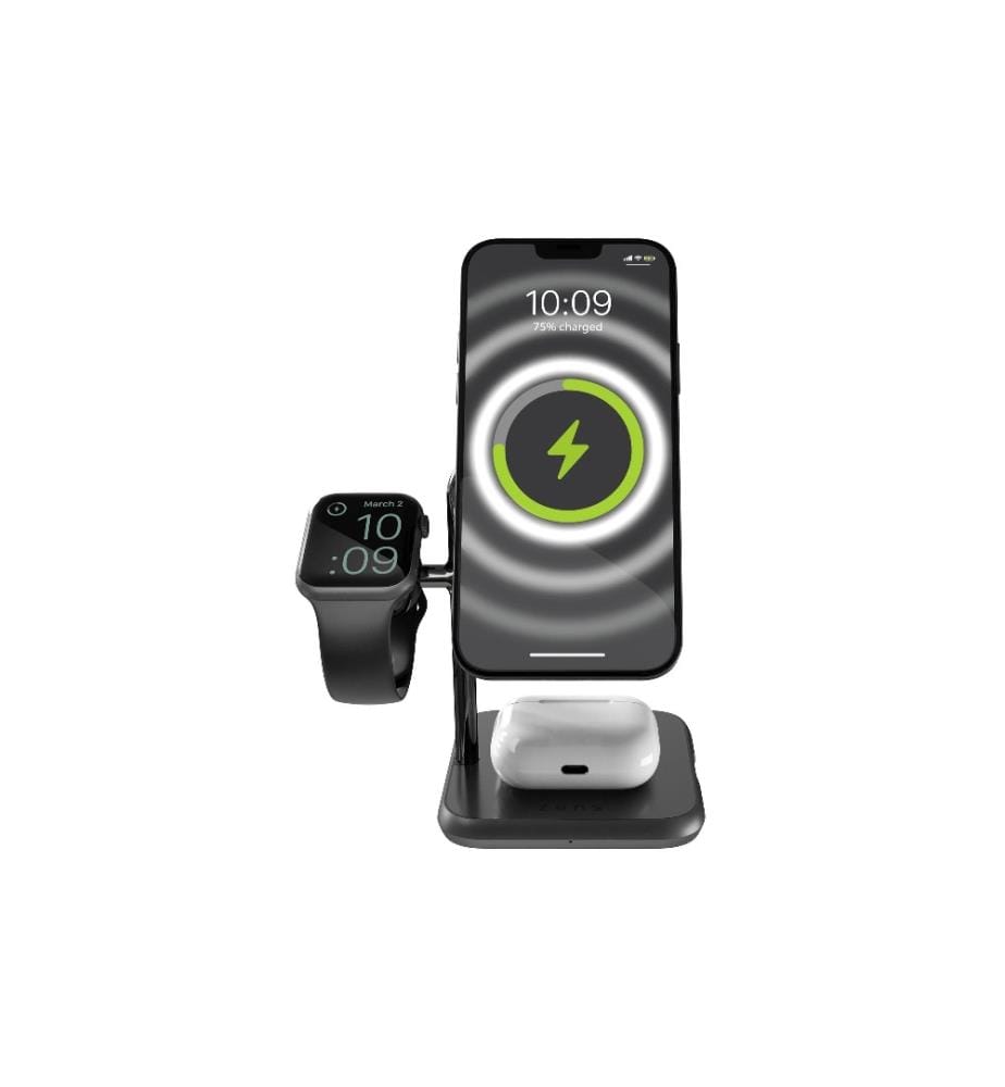 ZENS - Wireless Charger 4in1 Magsafe Schwarz