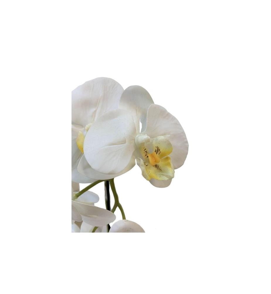 BOTANIC-HAUS - Kunstblume Phalenopsis  im Topf, 4 Rispen, Weiss